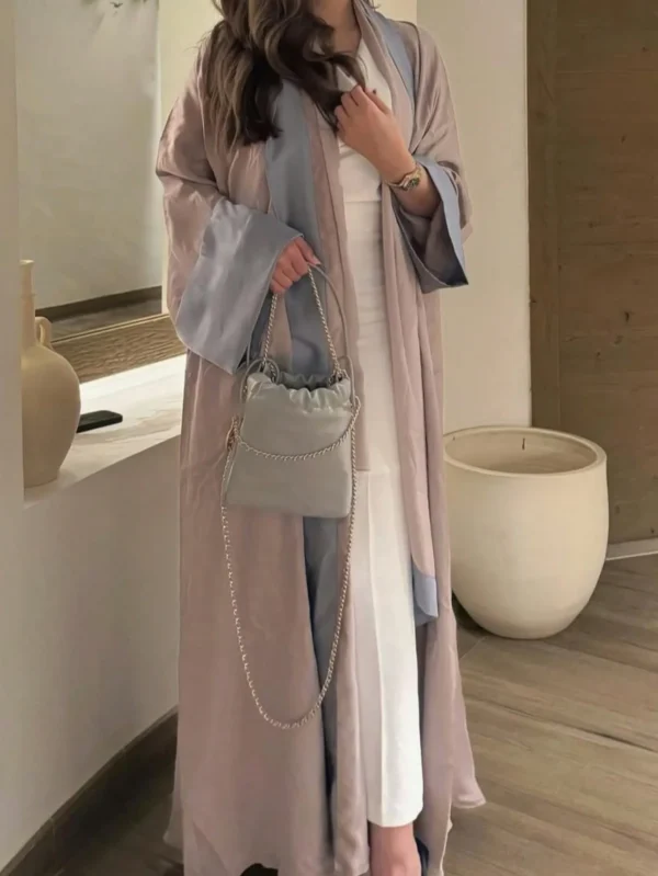 Middle-East Ethnic Clothing Loose Abaya Muslim Women Full Sleeve Abayas Turkey Kaftans Arabian Jilbabs Islamic Maxi Dresses - Image 3
