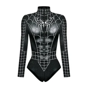 Women Spiderman Swimsuit Superhero Captain Marvel Bodysuit Anime Black Panther Cosplay Costume Long Sleeve Halloween Outfits - Image 5