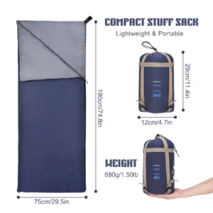 Outdoor Envelope Sleeping Bag Mini Ultralight Multifunction Travel Bag Hiking Camping Sleeping Bags Nylon 190 * 75cm lazy bag - Image 7