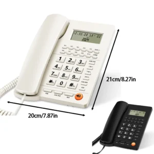 Desk Corded Telephone With Display For Home/Hotel/Office Support Music On Hold Landline Phone Corded - Image 7
