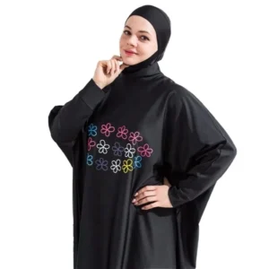 Women Muslim Swimwear Beachwear Screen Printing 3pcs Lslamic Clothes Hijab Long Sleeves Sport Swimsuit Burkinis Bathing Bat Suit - Image 4
