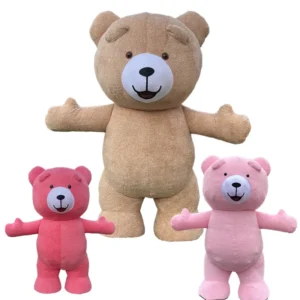 Giant inflatable costume teddy bear fur bear and brown bear costume adult walking mascot costume role-playing dress up party