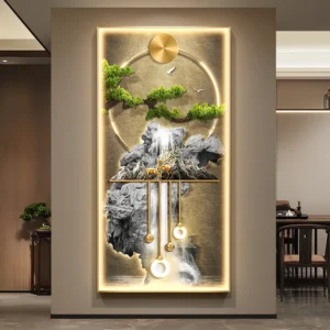 Led Flowing Water Prosperity Wall Lamps Are Suitable For Living Rooms, Bedrooms, Corridors And Room Decoration Lighting Hanging - Image 5