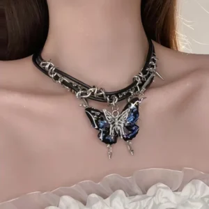 Draweye Y2k Butterfly Necklaces for Women Punk Style Retro Gothic Hiphop Chokers Hyperbole Jewelry Fashion Collares Para Mujer - Image 3