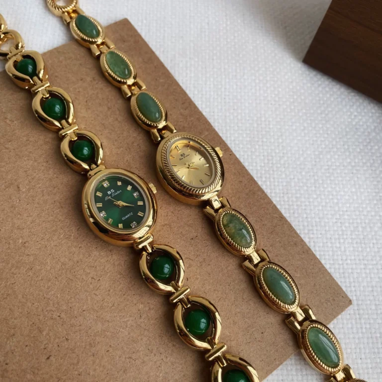 Womens Watches for Girls Wrist Quartz Watch Bangle Bracelet Style Gold Green Diamond Orologio Ladies Luxury Wristwatch New Clock - Image 3