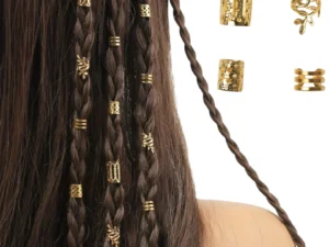 40/80PCS Elegant Hollow Out Hair Rings For Women Girls DIY Hair Accessories Loc Hair Jewelry for Braids