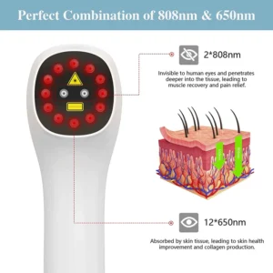 2x808nm Cold Laser Therapy Device for Body Pain Relief Free Glasses No Bag Phototherapy Equipment for Arthritis Tennis Elbow Pet - Image 7