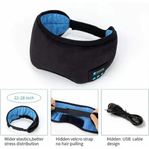 Bluetooth Wireless Headphones Sleeping Eye Mask Earphones Smart Music Sleep Headband Soft Elastic Eye Cover Headset Yoga Travel - Image 7
