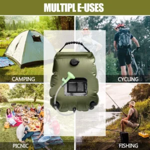 Portable Camping Shower Bag for Camp Shower 20L Solar Shower Shower Bag for Outdoor Camping Traveling - Image 3