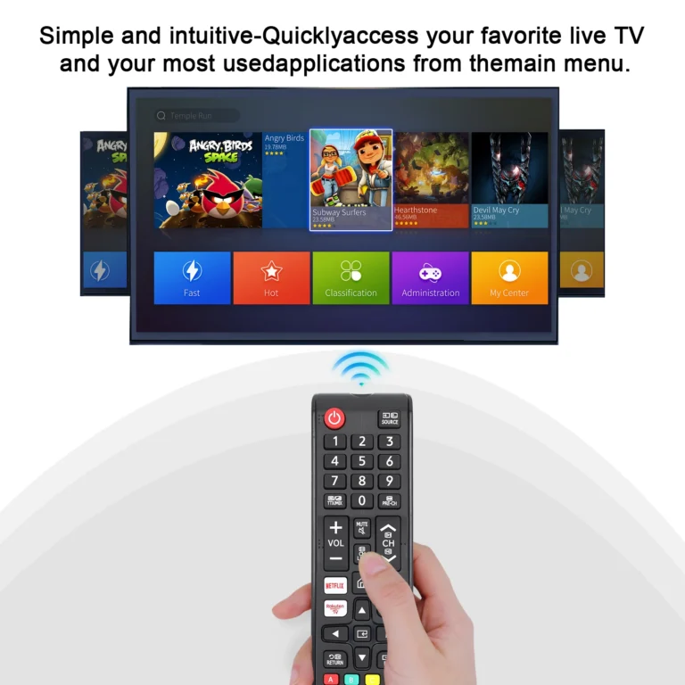 Universal Remote Control for Samsung Smart Tv, Control Replacement Fit for 4K Uhd Qled Hdtv Led Tvs, with Hulu Netflix Primevide - Image 5