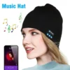 Wireless Bluetooth Music Hat Outdoor Knitted hat Headphone Winter Warm Beanie Speaker Removable Cap For Cycling Running Yoga - Image 2