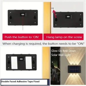 1pc 6-10 LEDs Solar Outdoor Wall Decorative Landscape Lighting Lights Fixtures Suitable For Courtyard Villa Fence Terrace Garden - Image 3