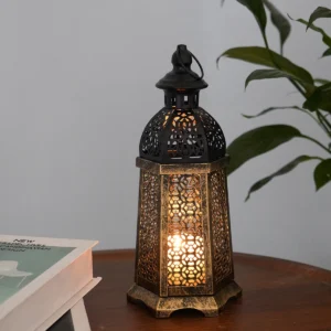 1PC Vintage Iron Lantern Decoration Candle Holder, Modern Farmhouse Wall Mounted Candle Lantern Decoration, Festive Decoration, - Image 6