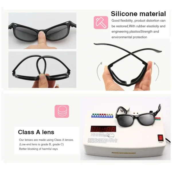 Fashion Baby's First Sunglasses with Strap Round Flexible UV400 Polarized Infant Sunglasses for Ages 0-3 Years - Image 7