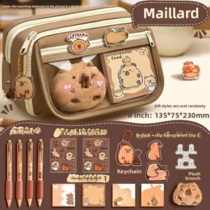 Multi-Layered Large Capacity Stationery Box Korean Style Flip Cover Cap Pen Bag Student Special High Aesthetic Value Storage Cas