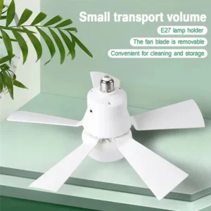 LED Ceiling Fan With Light E27 Socket Remote Control Dimmable 30W Modern Smart Wireless Fans Lighting For Bedroom Garage Kitchen - Image 6