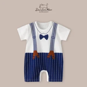 Baby Boys Summer Cartoon Dinosaur Rompers Cotton Thin Short Sleeve Little Boy Bodysuit Newborn Infants Jumpsuit New Costume - Image 4
