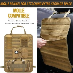 Tactical Car Seat Back Organizer Tactical Vehicle Panel Organizer with 5 Detachable Molle Pouches Universal fits Most of Vehicle - Image 5