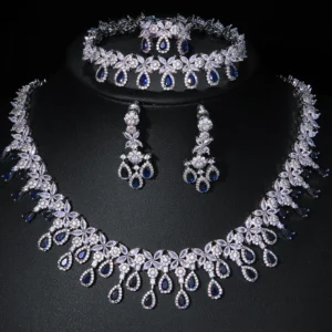 EmmayaZircons Shiny Cubic Zirconia Evening Party Dress Jewelry Set for Women Trendy Bridal Wedding Collection Accessories - Image 4