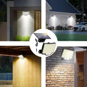 106LED Split Solar Lamp 3 Lighting Mode Outdoor Decoration Sunlight Wall Light PIR Motion Sensor Waterproof Garden Garage Lamp - Image 7