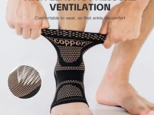 1 PC Men's Women's Outdoor Sports Knitting Elastic Copper Ankle Protection, Ankle Sprain Protection, Ankle Wrist Daily Exercise