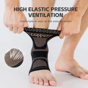 1 PC Men's Women's Outdoor Sports Knitting Elastic Copper Ankle Protection, Ankle Sprain Protection, Ankle Wrist Daily Exercise