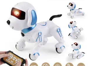 ZWN RC Robot Electronic Stunt Dog Toys Voice Command Programmable Touch-sense With Music Song Robot Dog for Children's Gifts