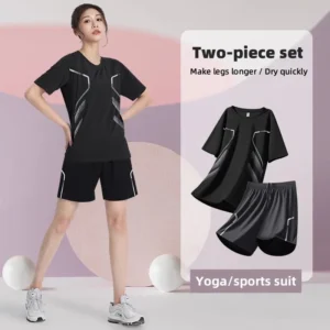Sportswear, women's badminton suit, table tennis quick-drying clothes, short sleeves and shorts, running and fitness - Image 3