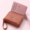 Four Seasons Women's Short Wallet Zipper Tower Buckle Zero Wallet Girl Student Handheld Bag Solid Color Simple Versatile Fashion - Image 7