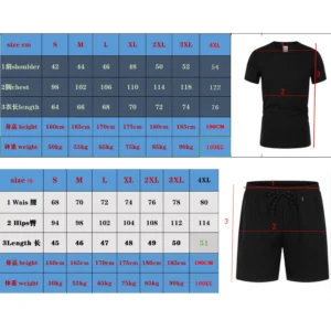 New Design Running two-piece Sets Mesh short sleeved T-shirt+shorts sets Sports Casual Men fitness Sportswear summer - Image 7
