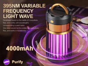 High Effective ElectricMosquito Killer Lamp 3 Modes Household Portable Rechargeable Shock Mosquito for Bedroom Kitchen