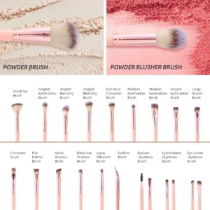 Makeup Brushes and Sponges Set, Pink Makeup Puff, Headband, Wristband Remover , 8-16mm DIY Eyelash Extension Kit makeup tool - Image 3