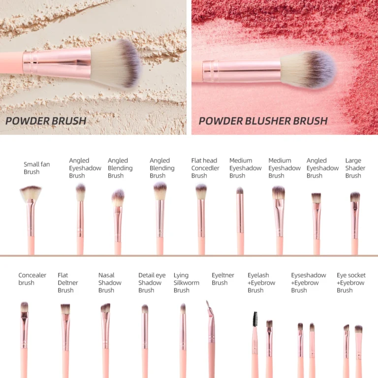 Makeup Brushes and Sponges Set, Pink Makeup Puff, Headband, Wristband Remover , 8-16mm DIY Eyelash Extension Kit makeup tool - Image 3