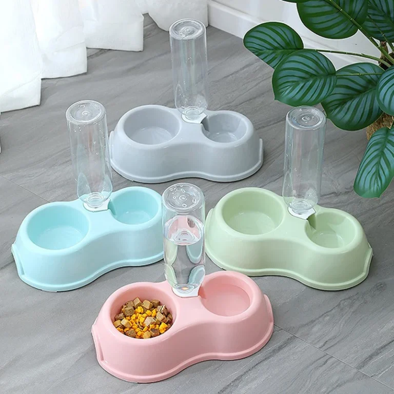 Pet Cat Bowl Automatic Feeder Water Dispenser Dog Cat Food Bowl with Drinking Raised Stand Double Dish Bowls for Cats Dogs Pet - Image 4