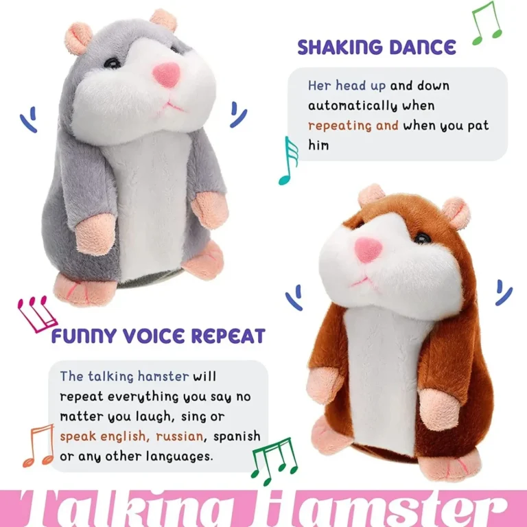 Learn To Imitate Talking Little Hamster Animal Plush Funny Toy Talking Nod Hamster Doll Soothing Crying Baby Toy Kids Gift - Image 7
