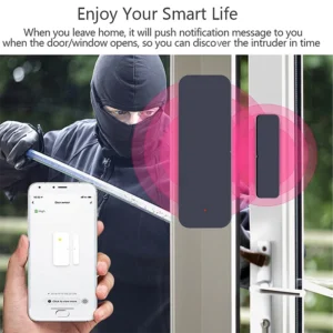 Tuya Zigbee Wifi Door Sensor Window Entry Sensor Security Burglar Magnetic Sensor Alarm Smart Life Work With Alexa Google Home - Image 5