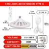 LED Ceiling Fan Light E27 With Remote Control Dimming 3-speed Ddjustable Wind Speed Suitable for Living Room Study Bathroom