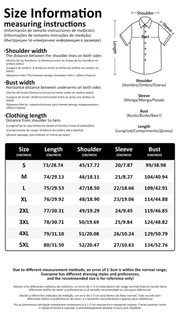 Mens Shirt Short Sleeve Casual Vintage Ethnic Print Button Shirt Summer Beach Shirt Camping Shirt Short Sleeve Mens Formal Shirt - Image 7