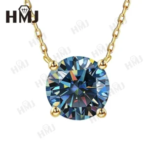 1CT Moissanite Diamond Necklace for Woman Pendant 925 Silver Plated 18k Gold Necklace for Women Chains Party Bridal Fine Jewelry - Image 5