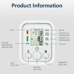 Blood Pressure Monitor Digital Tonometer Upper Arm Blood Pressure Meter Automatic BP Medical Sphygmomanometer Pulse - Image 4