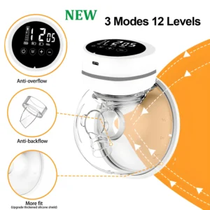 1PCS Wearable Electric Breast Pump Silent Milk Collection Hands-free Invisible Automatic Intelligent Breast Pump Portable Travel - Image 7