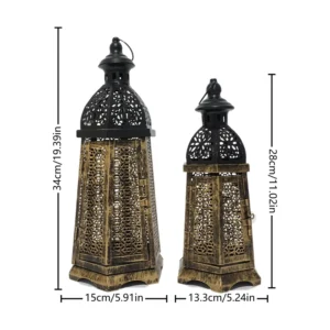 1PC Vintage Iron Lantern Decoration Candle Holder, Modern Farmhouse Wall Mounted Candle Lantern Decoration, Festive Decoration, - Image 7