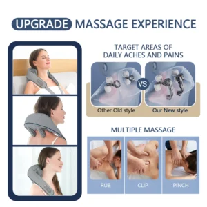 Foreverlily 26W Neck And Shoulder Massager Wireless Shoulder And Back Kneading Massage Shawl Trapezius Neck Cervical masajeador - Image 5