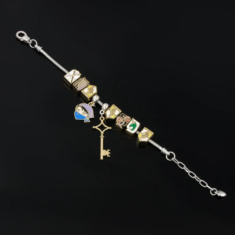 Anime Metal Titan DIY Bracelet Attack Pendant Wings of Freedom Survey Sword Ackerman Key Detachable Bracelet Cosplay Jewelry - Image 6