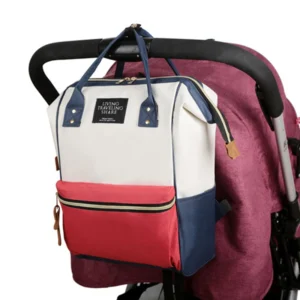 Large Capacity Canvas Mummy Bag Multifunctional Baby Bottle Thermal Insulation Travel Storage Bag Fashion Mummy Bag Hanging Bag - Image 5