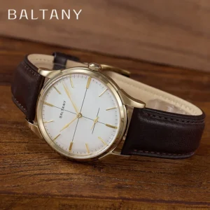 Baltany S4092 Crosshair Dial Small Seconds Retro Watch ST1701 Automatic Movement Waterproof Mechanical Dress Watches for man