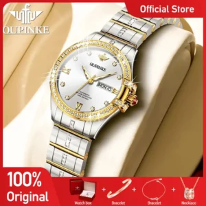 OUPINKE 3195 Ladies Watch Mechanical Watch 50M Waterproof Sapphire Day Date Watches For Women Set Gifts Original Luxury Reloj