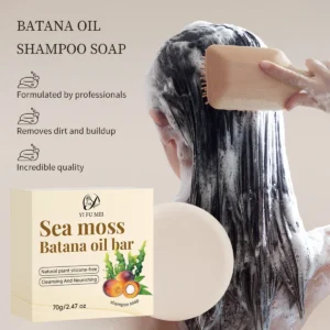 NEW Pure Organic Sea Moss Batana Oil Shampoo And Hair Shampoo Soap Bar For Hair Growth Cleansing Anti-Breakage Repair Damaged - Image 3