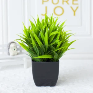 1pc Fake Plant Black Pot, Mini Artificial Eucalyptus Potted Plant for Indoor Home Office Farmhouse Bathroom Table Decorating - Image 6