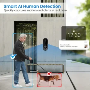 Smart Home DoorBell Night Vision Monitors HD Video Camera WIFI Doorbell Security Waterproof Wireless bell door Intercom for home - Image 3